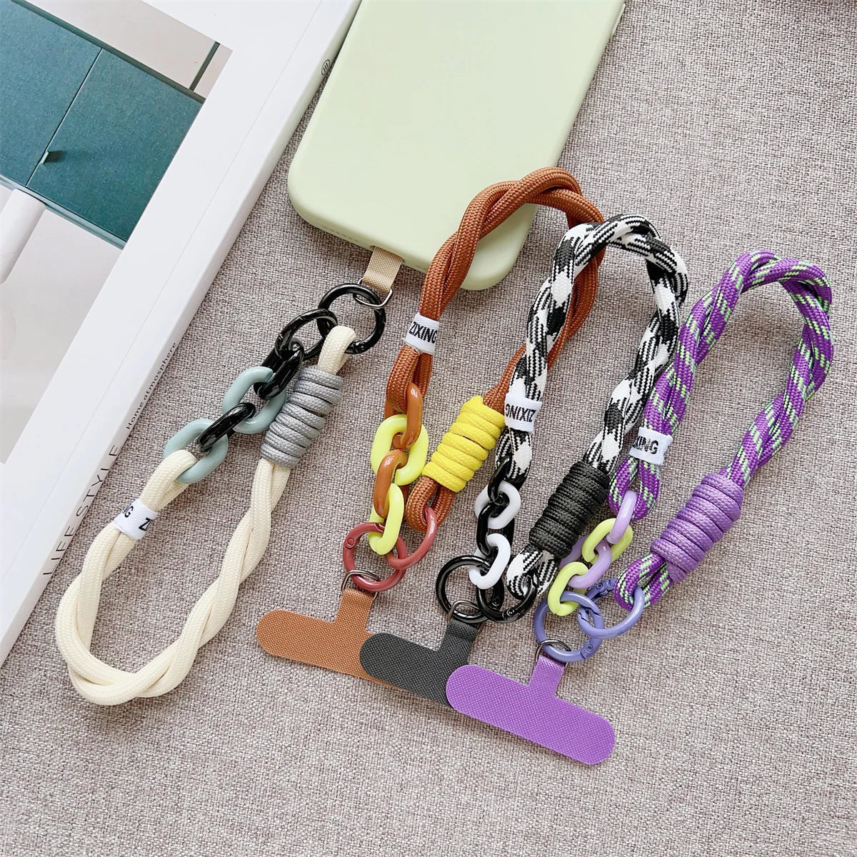 Phone Wrist Strap with Keychain Pendant