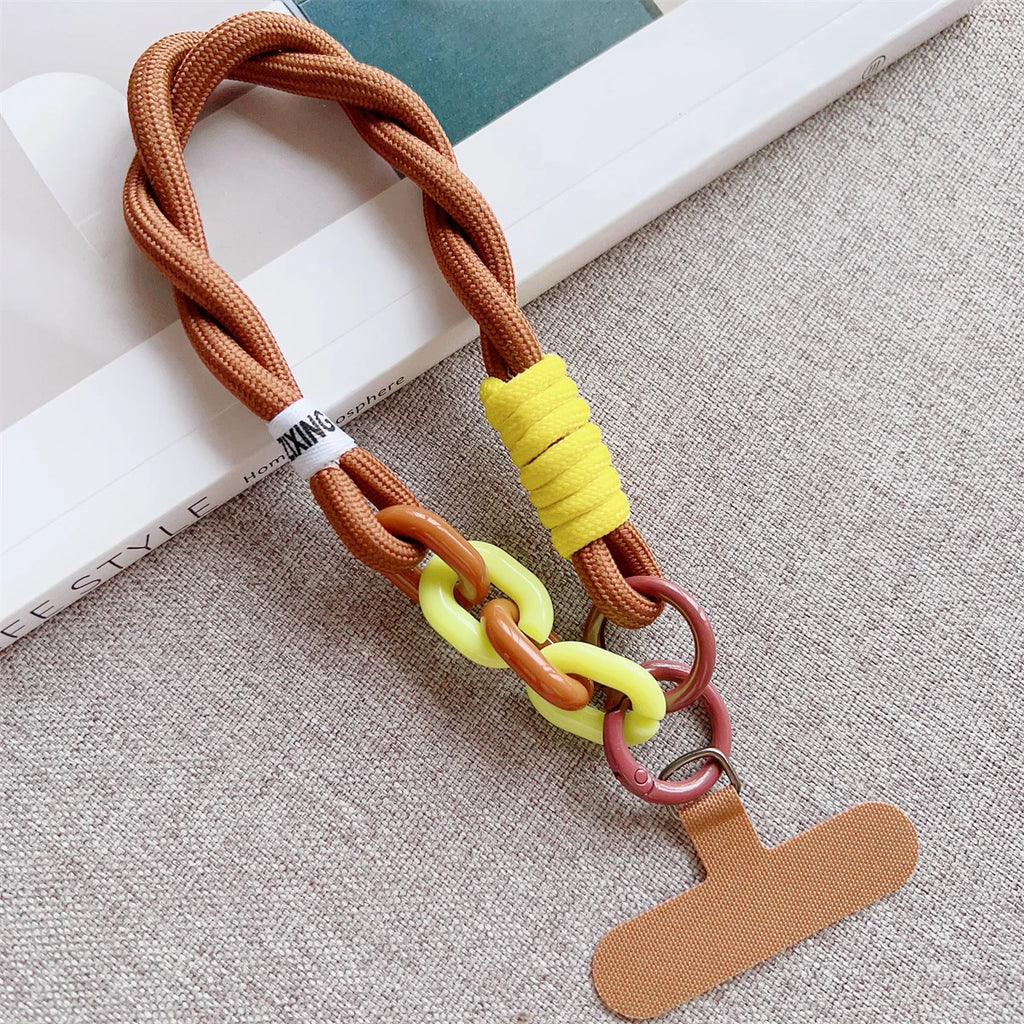 Phone Wrist Strap with Keychain Pendant