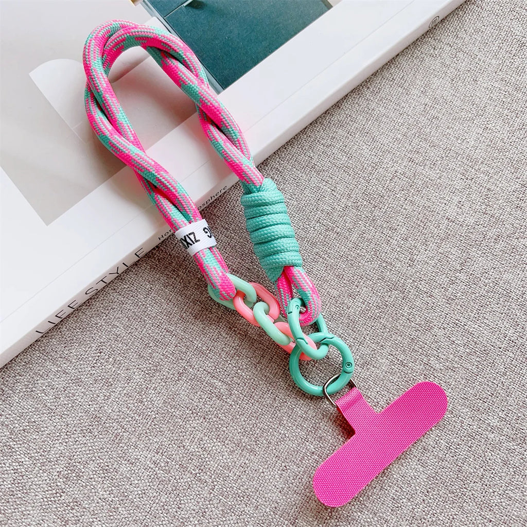 Phone Wrist Strap with Keychain Pendant