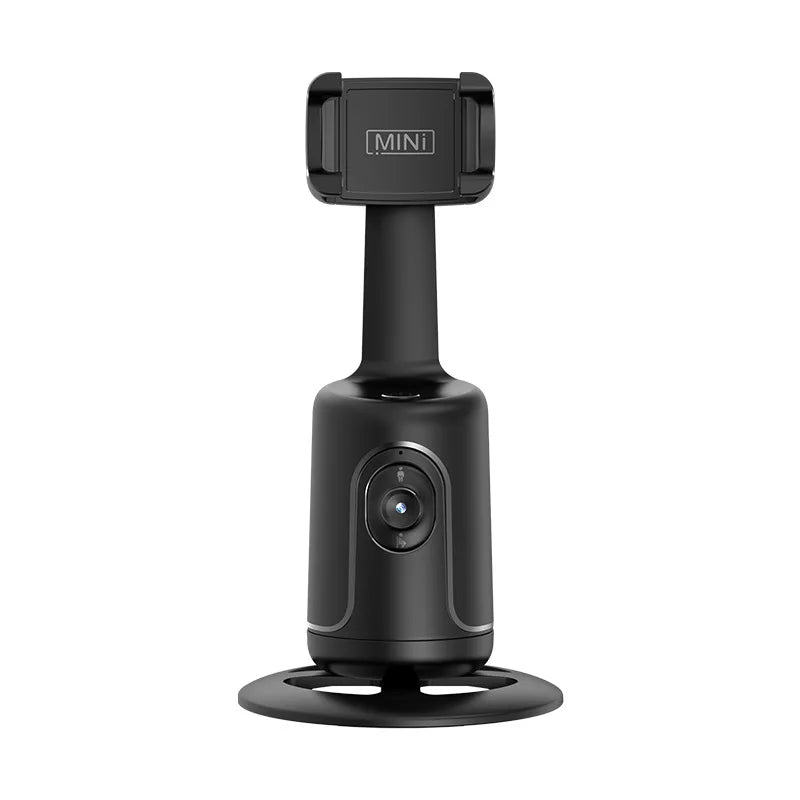 360° AI Gimbal Stabilizer with Auto Face Tracking — Phone Stand for YouTube & Live Video