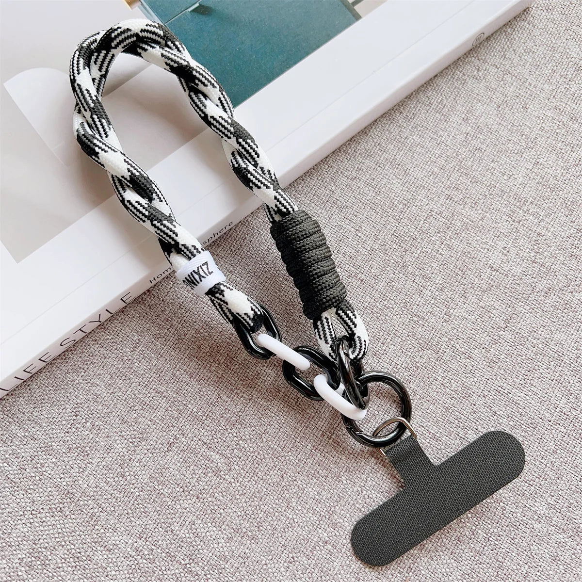 Phone Wrist Strap with Keychain Pendant