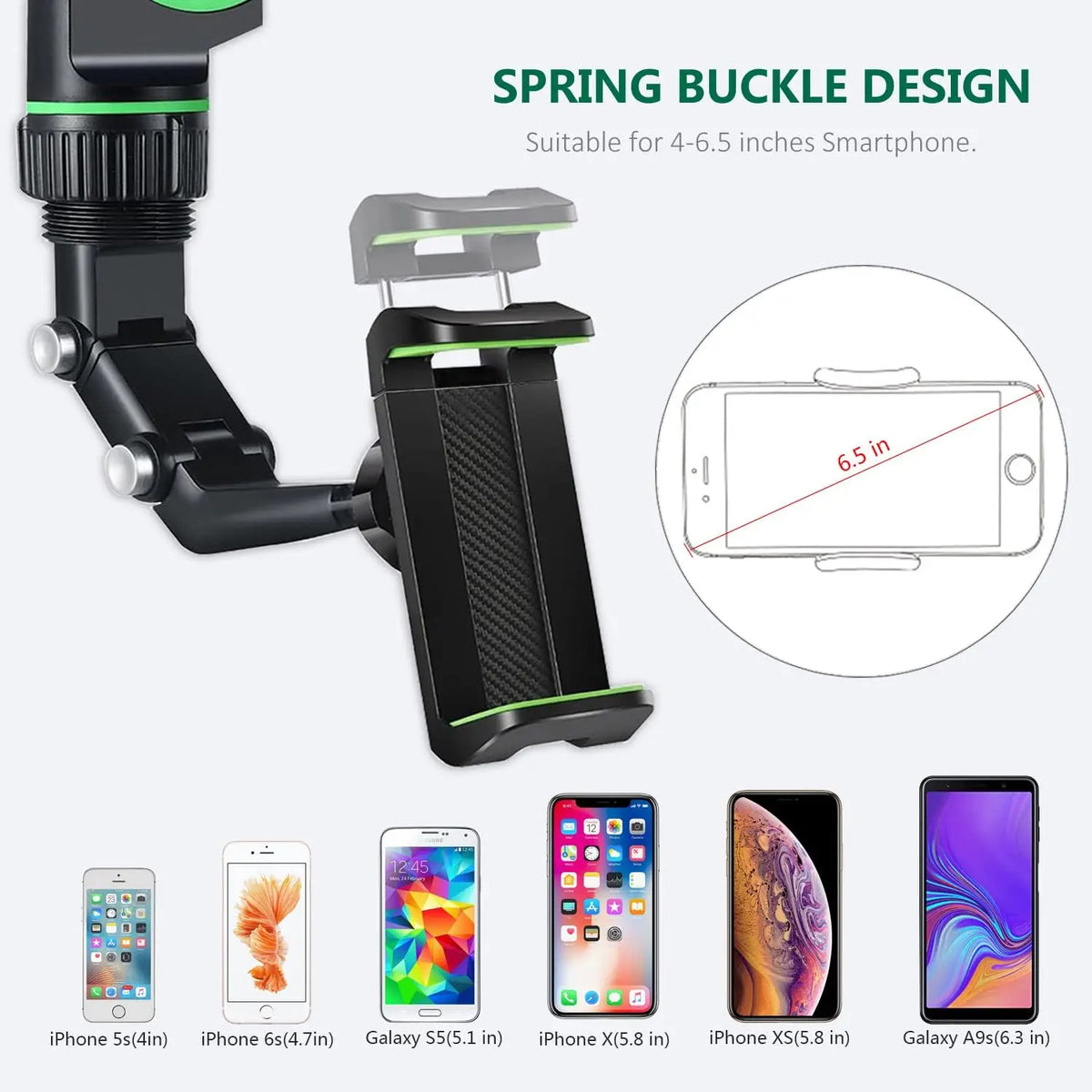 360° Rearview Mirror Phone Mount