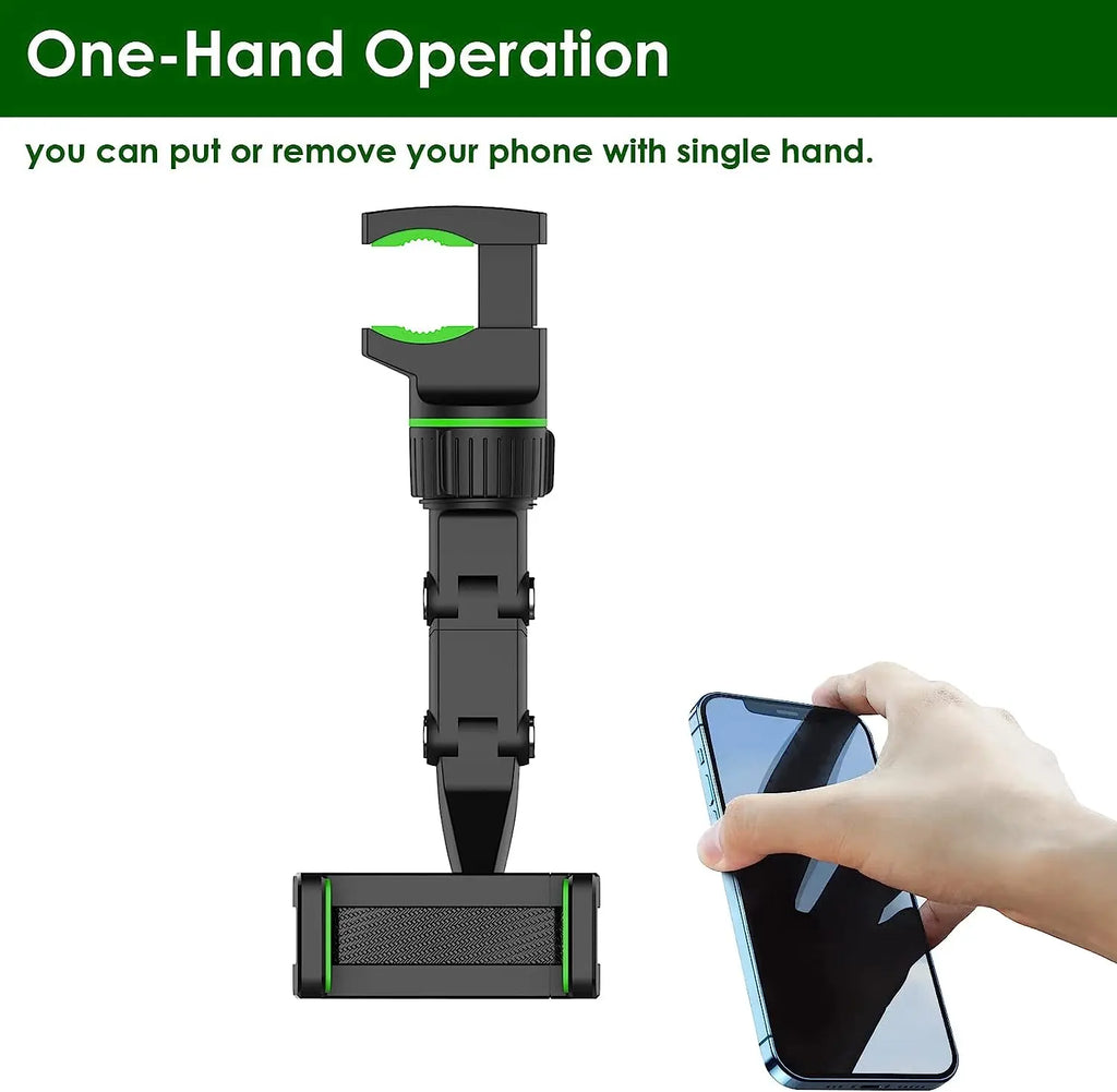 360° Rearview Mirror Phone Mount