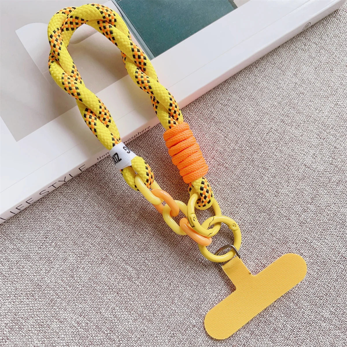 Phone Wrist Strap with Keychain Pendant