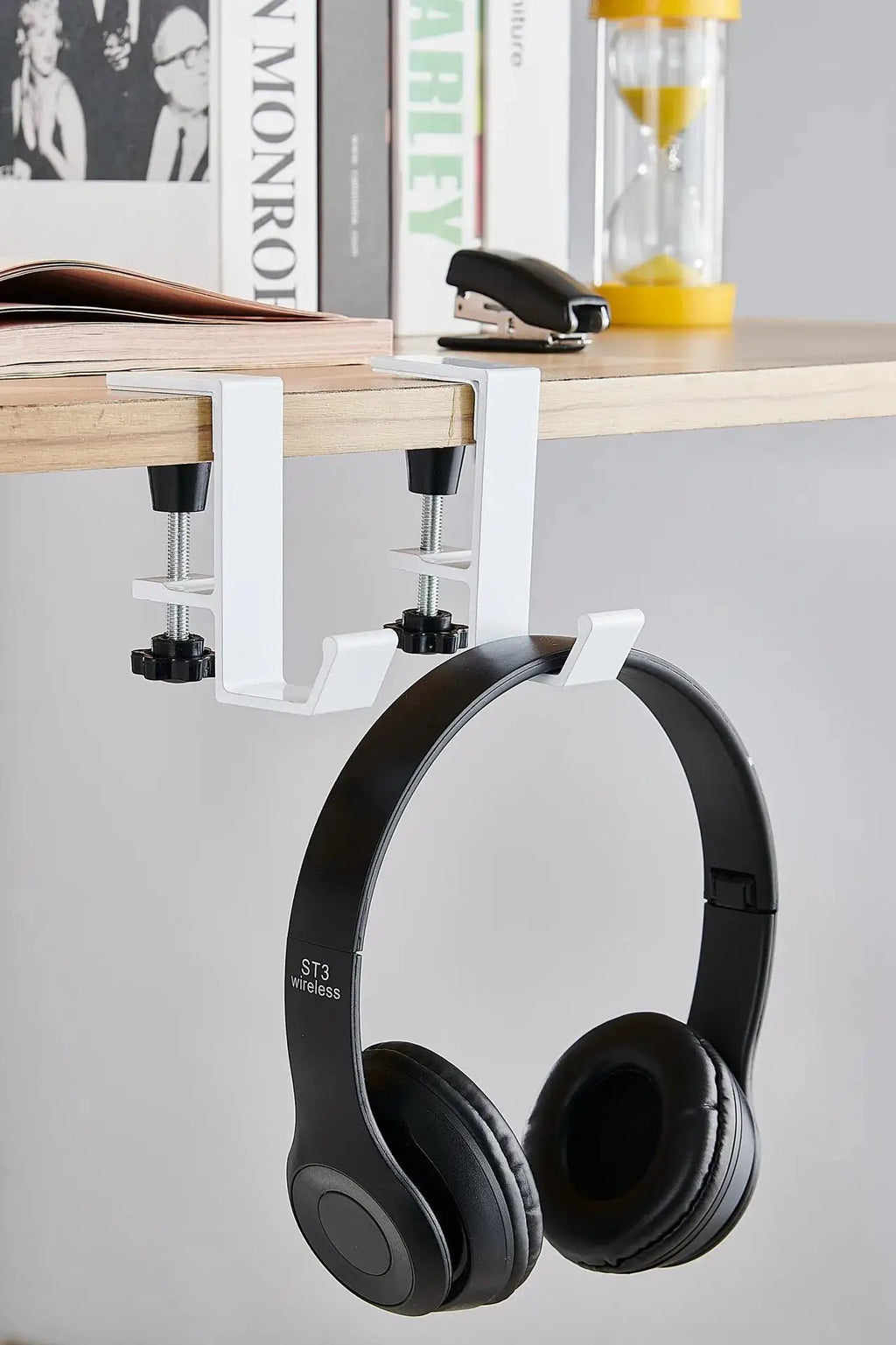 Multi-Function Desk Edge Headphone & Bag Hook